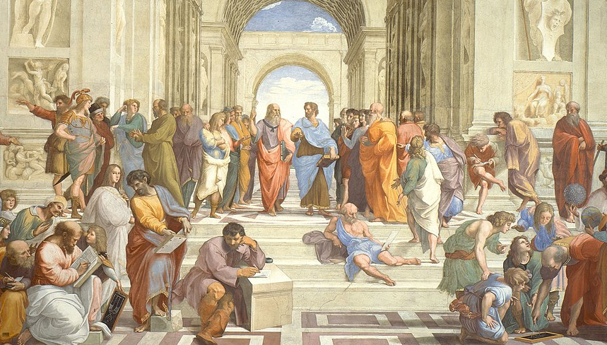 The Observers of the Ancient Times in a painting by Rafael Sanzio hosted in the Vatican